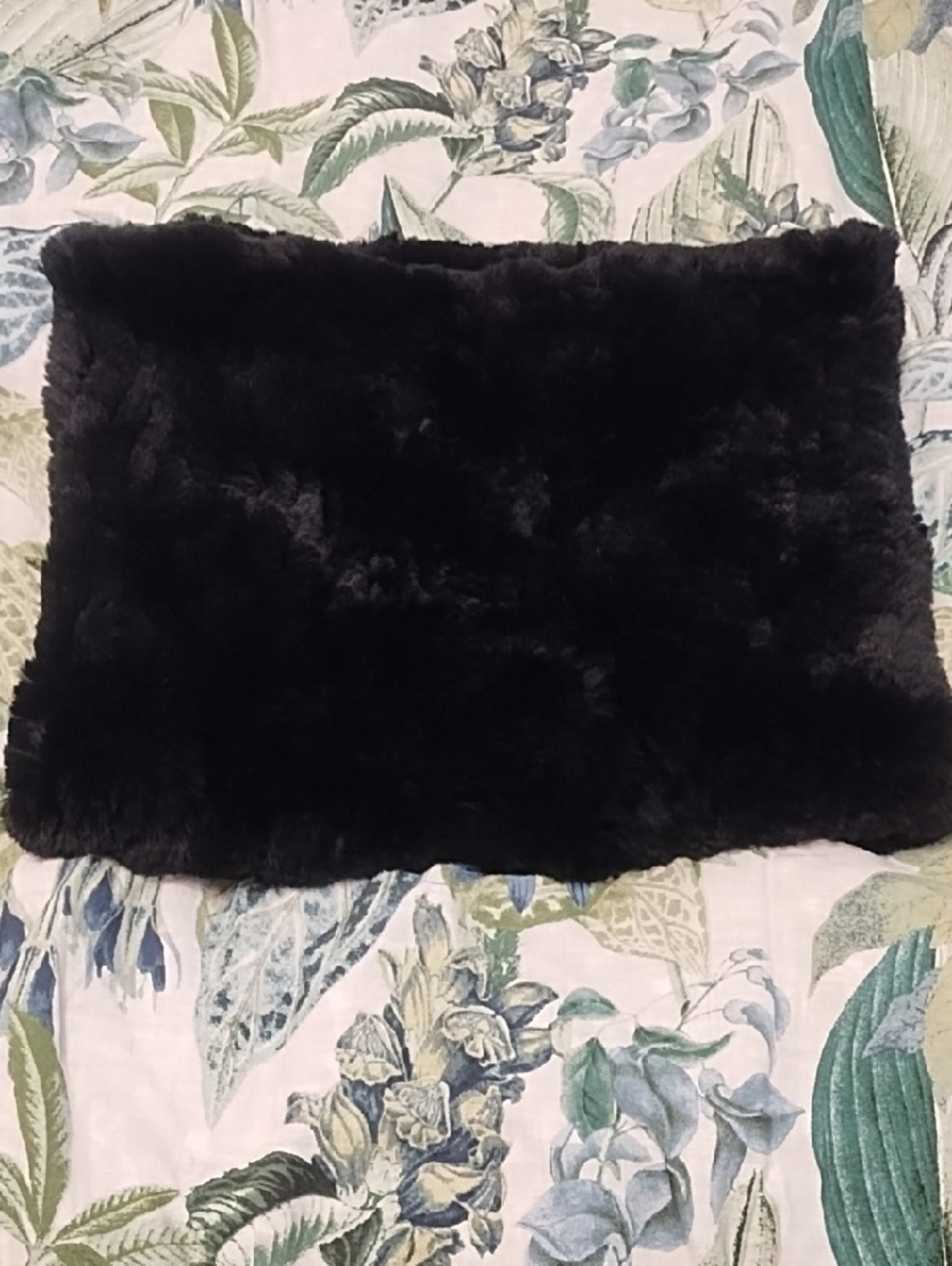 Black Authentic Rabbit Fur Neck Warmer